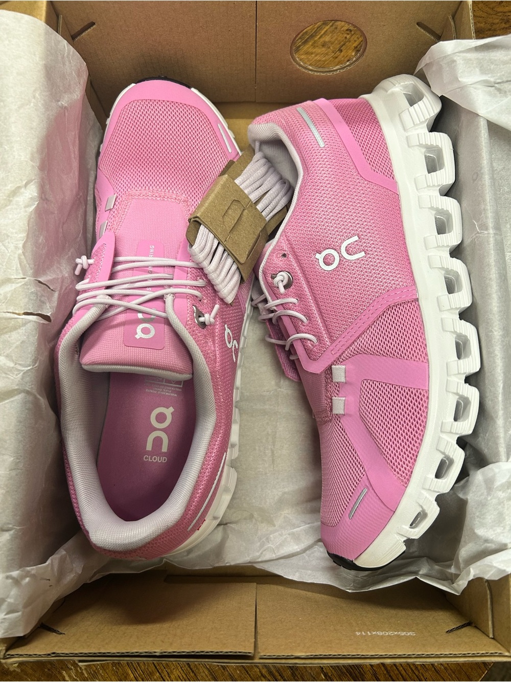 On Running Pink Cloud Women's Athletic Running Shoes
